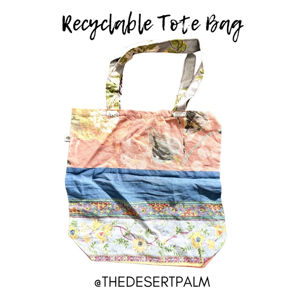 Floral Reusable Tote Bag 🌸 | Lightweight Botanical Everyday Shopping Tote